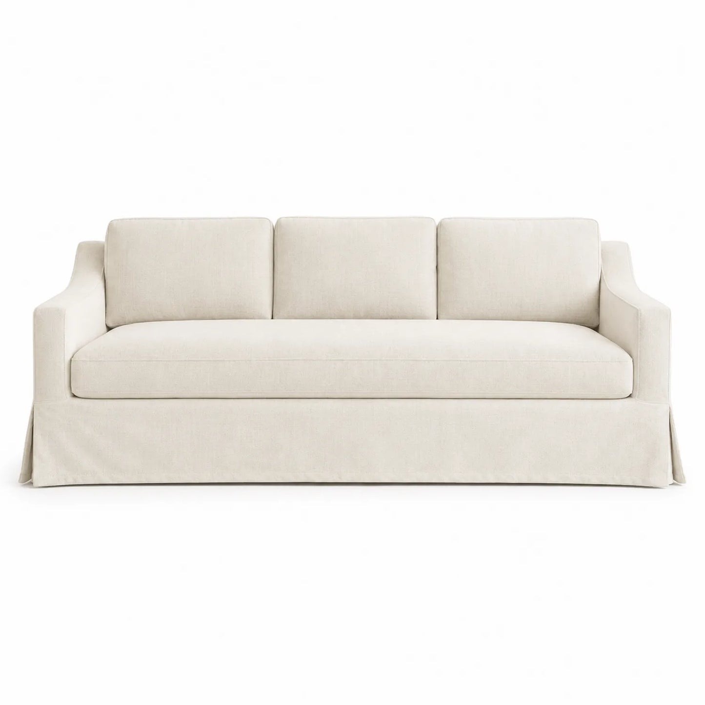 3-Sitzer Sofa Leinen Beige 220 cm