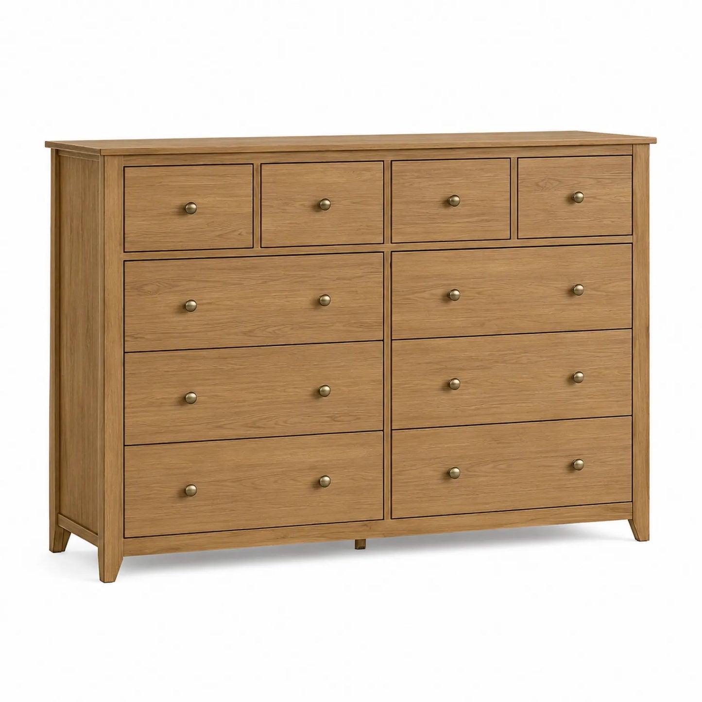 Kommode Holz 12 Schubladen 120 cm x 40 cm x 105 cm